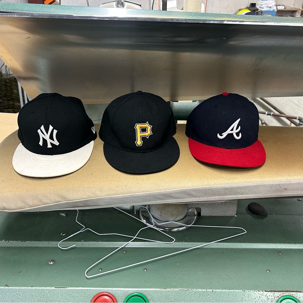 New Era Black and White, Black and Yellow, Black and Red Caps